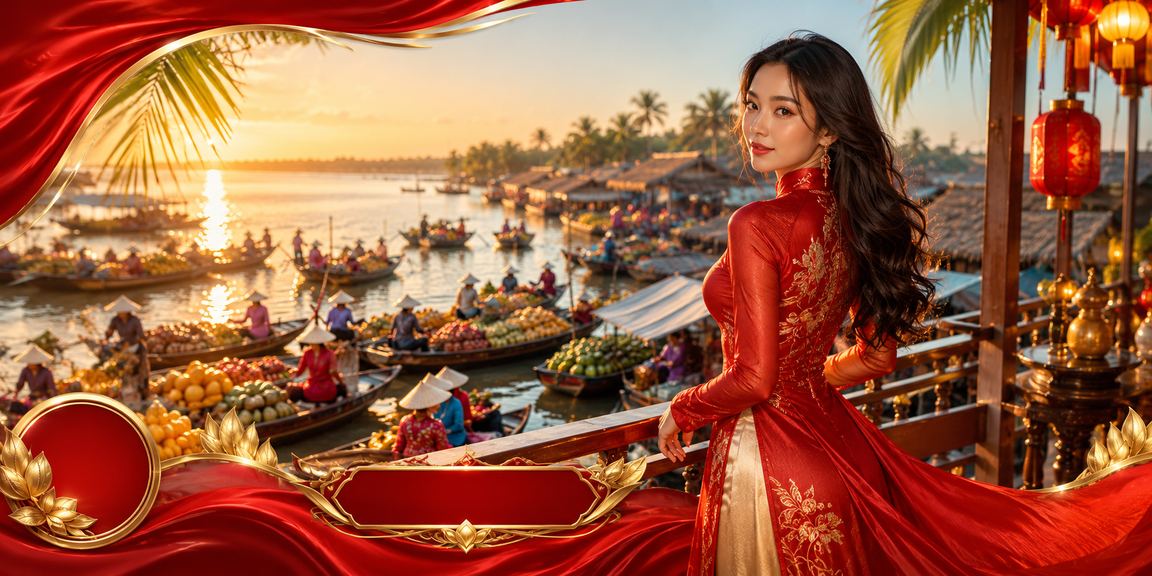 Người chơi VIP tại miền Tây trải nghiệm yeah1 trong trang phục áo dài truyền thống